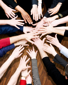 Group of hands