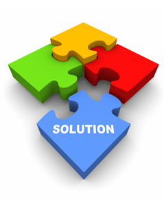 Coloured Jigsaw pieces