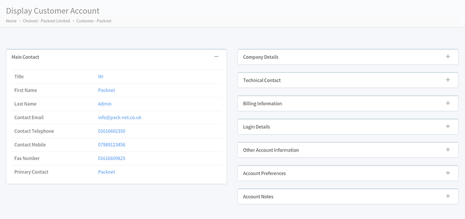 Panel interface