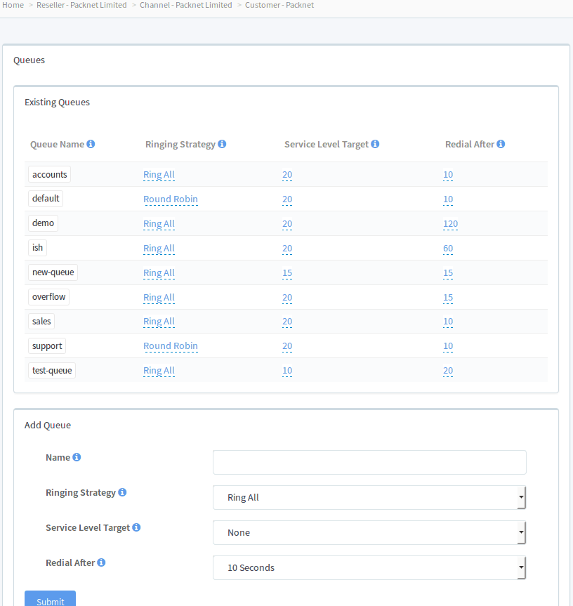 Additional Queue Settings