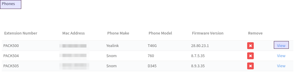 Viewing MAC settings